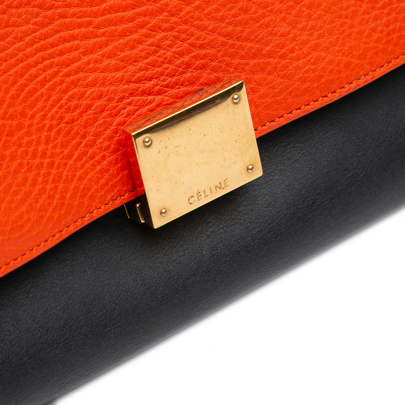 Pre-Loved Celine Medium Tricolor Leather Trapeze Satchel - Picture 6 of 9